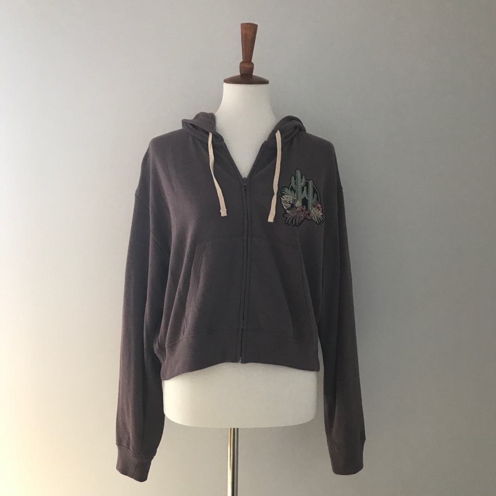 VS Pink Sequin Cactus Full Zip Hoodie